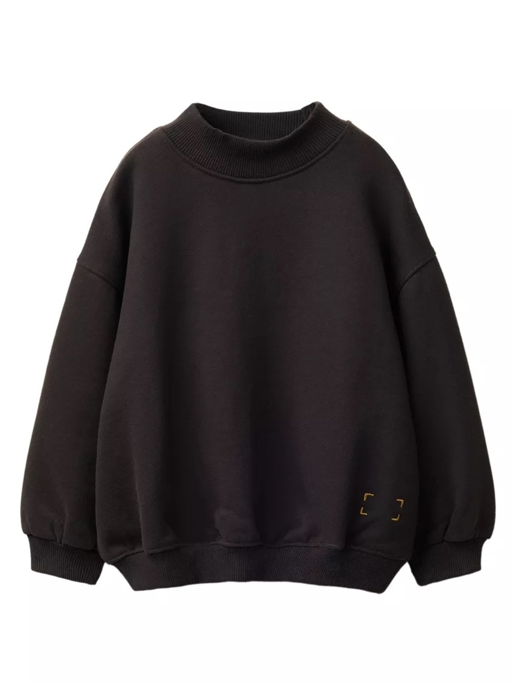 Zara Kids Toddler Black Oversized Mock Crewneck Sweatshirt 4T